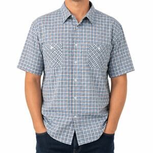 Vintage Italia c. 1958 Shirt Mens XL Plaid Short Sleeve Button Up Pockets Casual